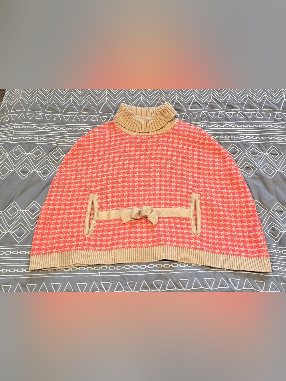 Janie And Jack Houndstooth Sweater Cape Size 5